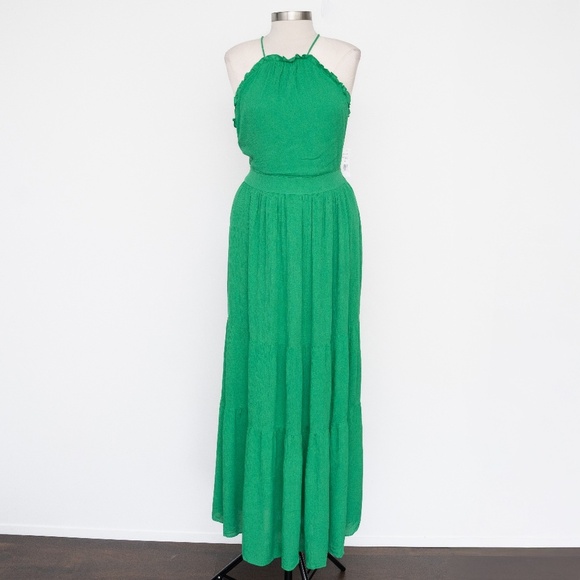 Alexia Admor Kira Ruffle Halter Maxi Dress Size 12 - Picture 2 of 13